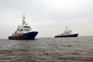 Pełnomorskie patrolowce Straży Granicznej SG-311 i SG-312. Fot. MOSG Pełnomorskie patrolowce Straży Granicznej SG-311 i SG-312. Fot. MOSG