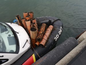 Fot. MOSG Nielegalne narzędzia połowowe na jednostce pływającej SG.