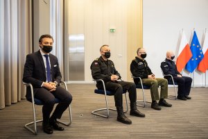  Konferencja prasowa w MSWiA - szefowie służb.