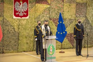 Fot. A. Kubiak Nowi funkcjonariusze MOSG podczas ślubowania.