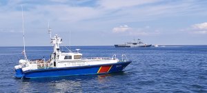 Fot. MOSG Jednostka pływająca SG-215 podczas ćwiczeń na Bałtyku.