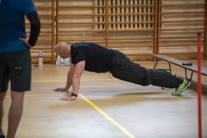 Fot. Andrzej Kubiak Test ze sprawności fizycznej na sali sportowej MOSG