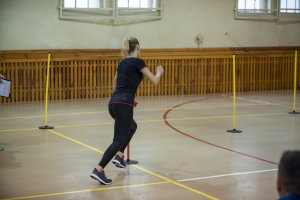 Fot. Andrzej Kubiak Test ze sprawności fizycznej na sali sportowej MOSG.
