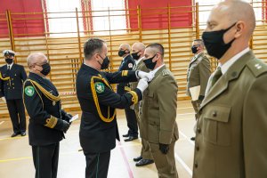 Fot. A. Kubiak Uroczysta zbiórka w Komendzie MOSG z okazji 30-lecia Straży Granicznej.