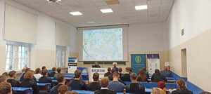 Fot. Biuro Karier AMS Funkcjonariusze opowiadają o służbie w trakcie spotkania ze studentami.