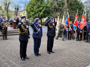 Fot. Pomorska Policja Uczestnicy w trakcie uroczystości z okazji 231. rocznicy uchwalenia Konstytucji 3 Maja