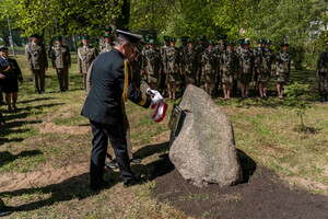 Fot. Andrzej Kubiak Uroczystość posadzenia Dębu Pamięci generała Hallera na terenie Placówki Straży Granicznej we Władysławowie.