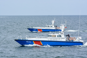 Fot. Sławomir Dorochowicz Jednostki pływające Morskiego Oddziału Straży Granicznej SG-214 i SG-216.