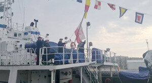 Dzień Flagi RP w PDSG w Kołobrzegu. Fot. MOSG Dzień Flagi RP w Świnoujściu. Fot. MOSG