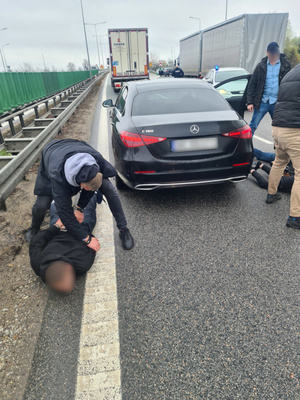 Zatrzymanie pojazdu na drodze. Fot. PSG w Gdańsku Zatrzymanie pojazdu na drodze. Fot. PSG w Gdańsku