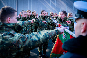 Uroczystość ślubowania w Komendzie MOSG. Fot. Ł. Zwoliński Uroczystość ślubowania w Komendzie MOSG. Fot. Ł. Zwoliński