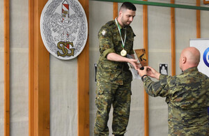 Plut. SG Jakub Kuśmierz na podium. Fot. MOSG Plut. SG Jakub Kuśmierz na podium. Fot. MOSG
