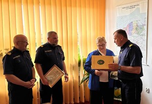 Pożegnanie pracownicy cywilnej po 34 latach pracy. Fot. MOSG Pożegnanie pracownicy cywilnej po 34 latach pracy. Fot. MOSG