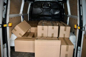 Papierosowa kontrabanda w Reszlu. Fot. MOSG Papierosowa kontrabanda w Reszlu. Fot. MOSG