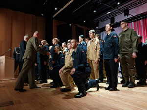 Pasowanie kadetów w Słupsku. Fot. MOSG Pasowanie kadetów w Słupsku. Fot. MOSG