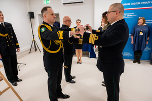 Uroczyste pożegnania w Komendzie MOSG. Fot. Ł. Zwoliński Uroczyste pożegnania w Komendzie MOSG. Fot. Ł. Zwoliński